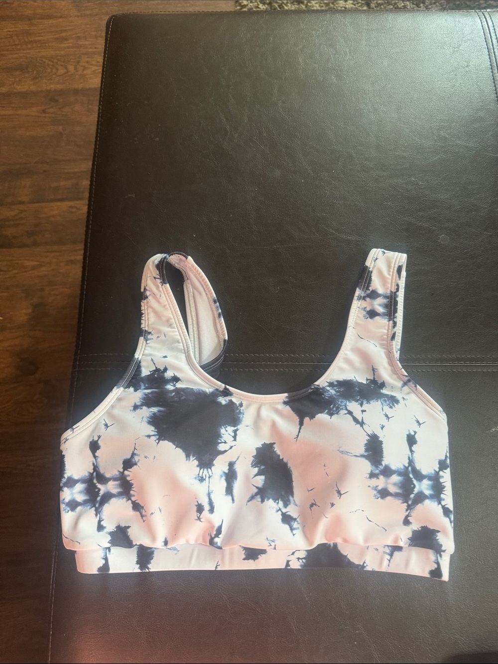 Tie-Dye Pink and Navy Women’s Swim Top